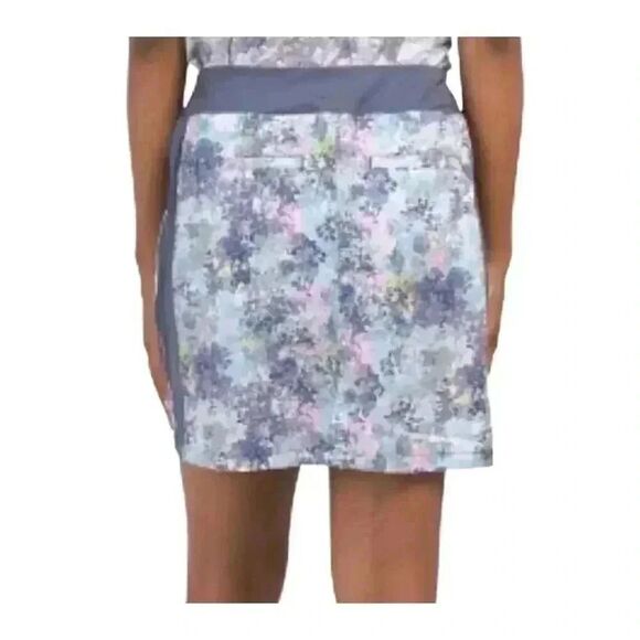 Tee Time Women's Gray Blue White Poly/Spandex Spring Morning Golf Tennis Skirt S - Picture 2 of 13